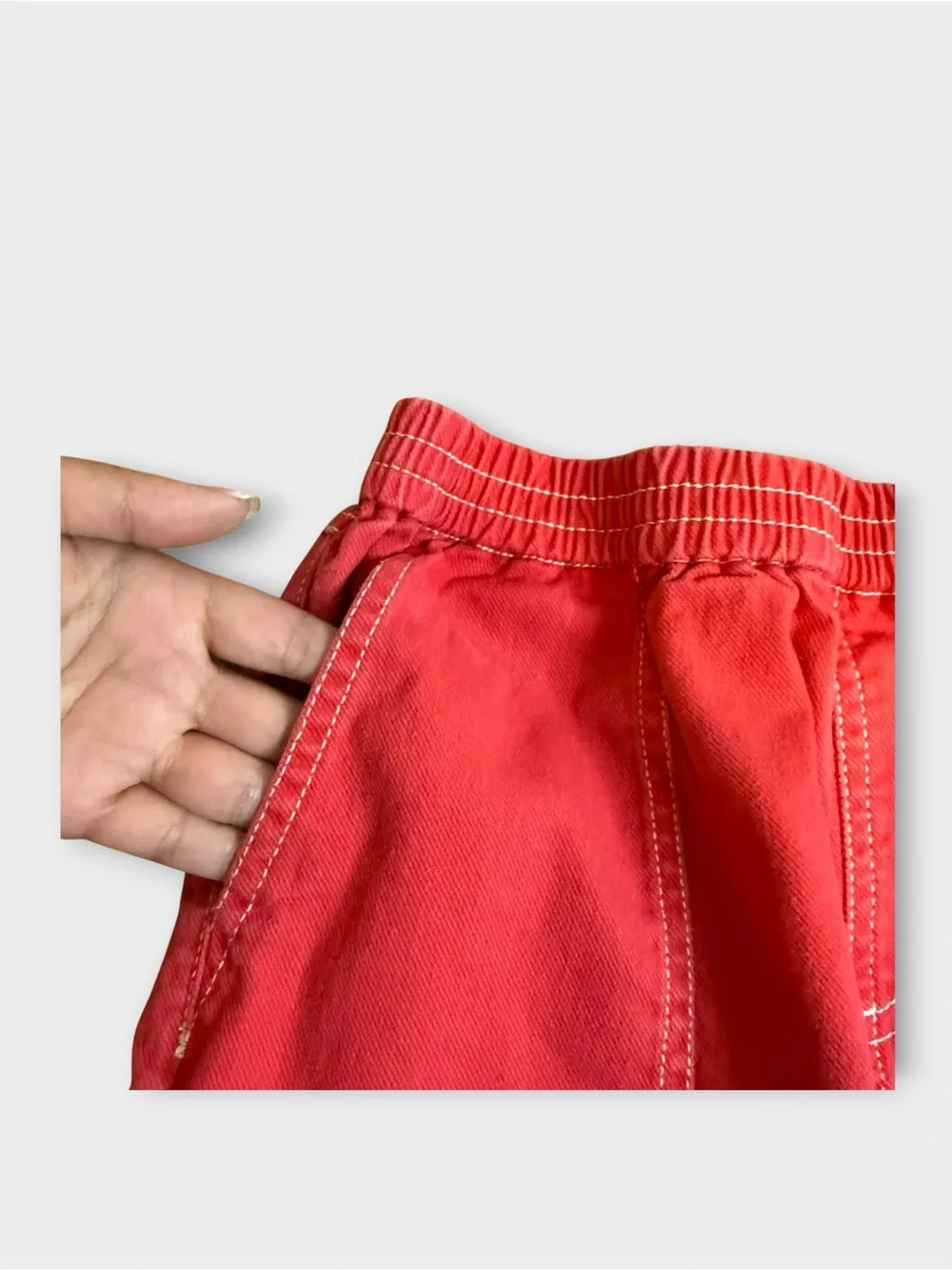 Mini Boden Brick Red Straight Leg Pants